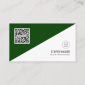 QR-Code Modernes, Minimalistisches, sauberes Unter Visitenkarte (Vorderseite)
