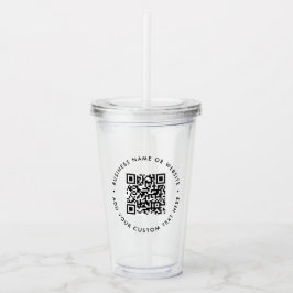 QR-Code Modernes, Minimalistisches und einfaches G Acryltrinkbecher