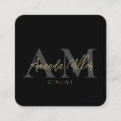 QR-Code Modernes, Minimalistisches, vertikales Mon Quadratische Visitenkarte (Vorderseite)