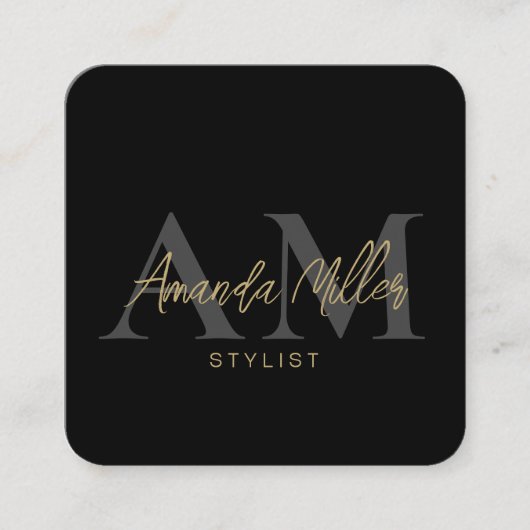 QR-Code Modernes, Minimalistisches, vertikales Mon Quadratische Visitenkarte (Vorderseite)