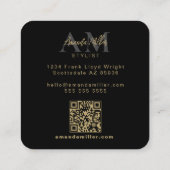 QR-Code Modernes, Minimalistisches, vertikales Mon Quadratische Visitenkarte (Rückseite)