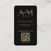 QR-Code Modernes, Minimalistisches, vertikales Mon Visitenkarte (Rückseite)