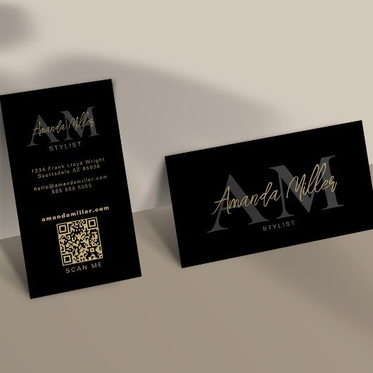 QR-Code Modernes, Minimalistisches, vertikales Mon Visitenkarte