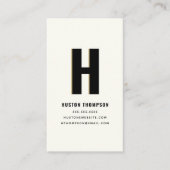 QR Code Modernes Schattenmonogramm Stilvolle Trend Visitenkarte (Vorderseite)