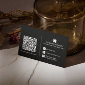 QR-Code Modernes Schwarzes Logo Beruflich Visitenkarte