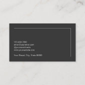 QR-Code Modernes, schwarzes, schwarzes Weiß-Logo a Visitenkarte (Rückseite)