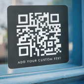 QR-Code | Modernes Schwarzes Stilvolles Scannable Fensteraufkleber