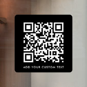 QR-Code | Modernes Schwarzes Stilvolles Scannable Fensteraufkleber