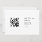 QR-Code Modernes Skript Save the Date Hochzeit Einladung (Rückseite)