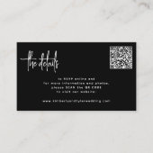 QR CODE Modernes Skript UAWG Details Hochzeit Begleitkarte (Vorderseite)