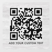 QR-Code | Modernes, stilvolles Scannable Fensteraufkleber (Blatt)