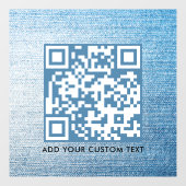 QR-Code | Modernes, stilvolles Scannable Fensteraufkleber (Blatt)