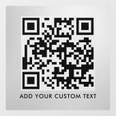 QR-Code | Modernes, stilvolles Scannable Fensteraufkleber (Blatt)