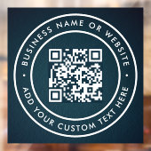 QR-Code | Modernes, stilvolles Scannable Fensteraufkleber (Blatt 2)