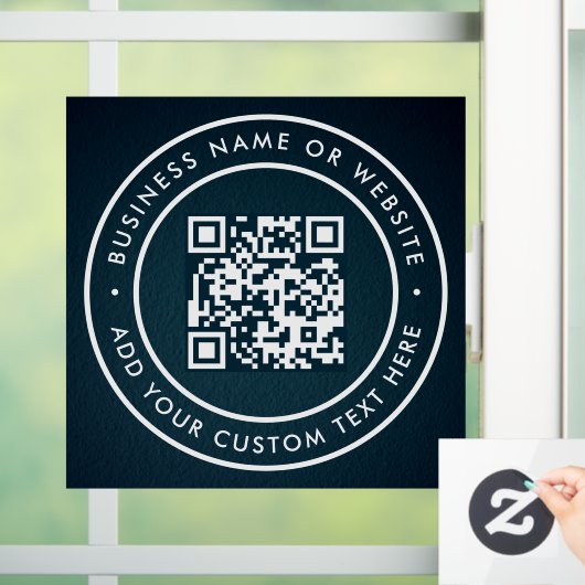 QR-Code | Modernes, stilvolles Scannable Fensteraufkleber (Zuhause)
