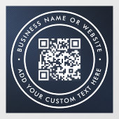 QR-Code | Modernes, stilvolles Scannable Fensteraufkleber (Blatt)