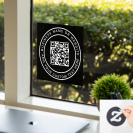 QR-Code | Modernes, stilvolles Scannable Window Cl Fensteraufkleber