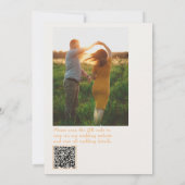 QR-Code Modernes, traditionelles Foto Hochzeit Einladung (Rückseite)