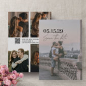 QR Code Modernes Vellum Overlay Script 4 Foto Save The Date