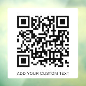 QR Code Modernes Weiß Stilvoll scannbar Fensteraufkleber (Blatt 3)