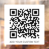QR Code Modernes Weiß Stilvoll scannbar Fensteraufkleber (Blatt 2)