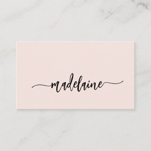 QR Code Monogram Black Pink Elegante Visitenkarte (Vorderseite)