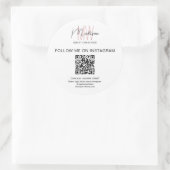 QR Code Monogram Logo Bakery Business Sticker (Tasche)