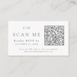 QR Code Monogram Website Wedding RSVP Begleitkarte