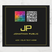 QR-Code-Monogramm für individuell anpassbare Firme Bierflaschenetikett (Einzelnes Label)