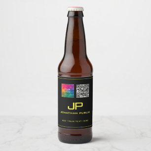 QR-Code-Monogramm für individuell anpassbare Firme Bierflaschenetikett