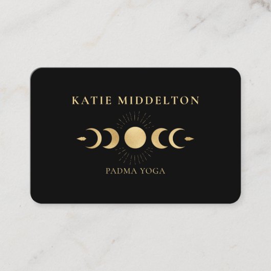 QR-Code - Moon Yoga Reiki Wellness-Business-Karte Visitenkarte (Vorderseite)