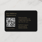 QR-Code - Moon Yoga Reiki Wellness-Business-Karte Visitenkarte (Rückseite)