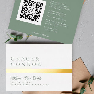 QR-Code-Moosgrün-Streifen-Foto-Save-the-Date Folieneinladung