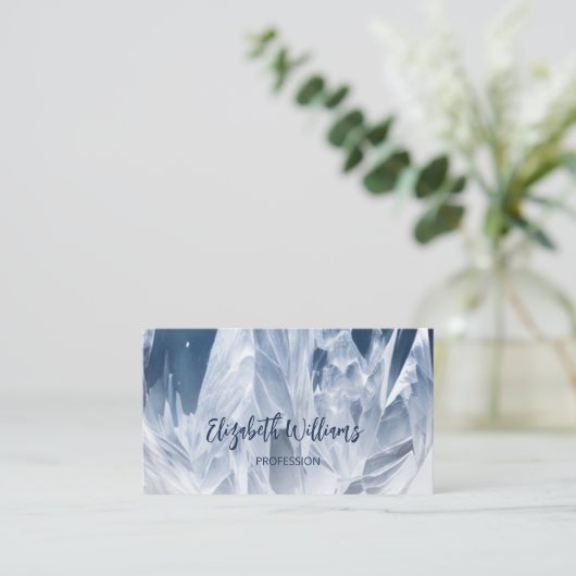 QR Code Mountain Crystal Gem Stone Visitenkarte (Stehend Vorderseite)