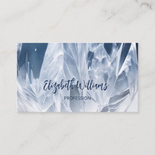 QR Code Mountain Crystal Gem Stone Visitenkarte (Vorderseite)