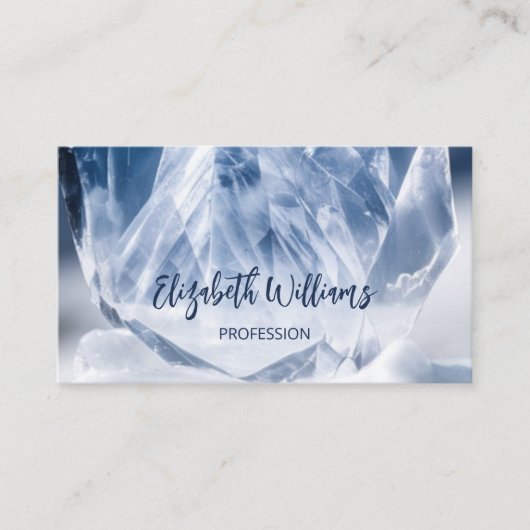 QR Code Mountain Crystal Gem Stone Visitenkarte (Vorderseite)