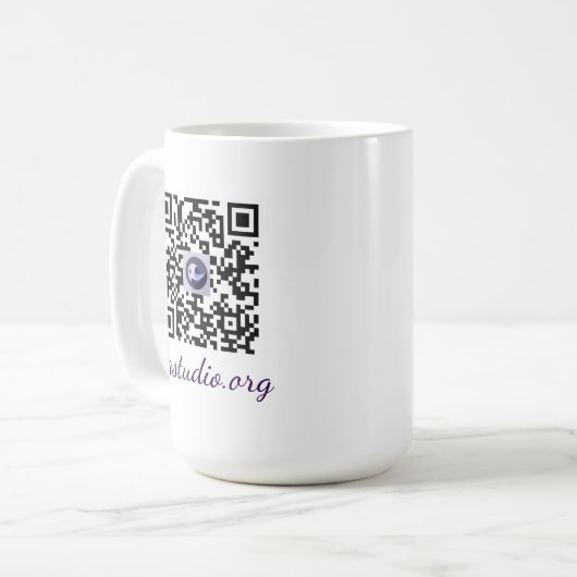 QR code mug Kaffeetasse (Vorderseite Links)