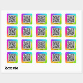 QR-Code Multicolor Custom Quadratischer Aufkleber (Blatt)
