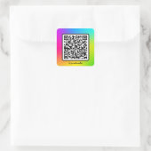 QR-Code Multicolor Custom Quadratischer Aufkleber (Tasche)