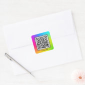 QR-Code Multicolor Custom Quadratischer Aufkleber (Umschlag)