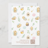 QR Code Mummy to be Baby Shower Sunflower Einladung (Rückseite)