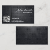 QR Code Music Composer Business Card Visitenkarte (Vorne/Hinten)