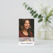 QR Code Musician Foto Singer Songwriter Visitenkarte (Stehend Vorderseite)