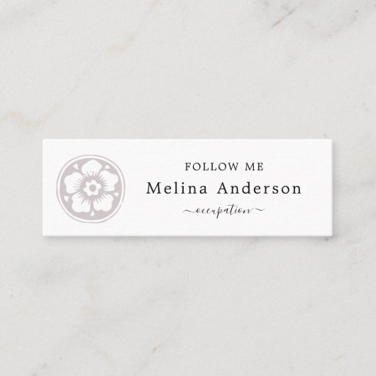 QR-Code Mutation Pink Social Media Mini Visitenkarte (Vorderseite)