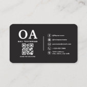 QR-Code-Nagelspezialist-Künstler Visitenkarte (Rückseite)