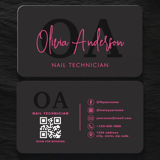 QR-Code-Nagelspezialist-Künstler Visitenkarte