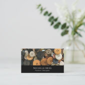 QR Code Nähtasten Mode Seamstress Visitenkarte (Stehend Vorderseite)