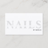 QR Code Nail Salon Nageltechniker Branding Cool Visitenkarte (Vorderseite)