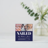 QR Code Nail Specialist Artist Moderne Typografie Quadratische Visitenkarte (Stehend Vorderseite)