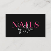 QR Code Nail Specialist Artist Moderne Typografie Visitenkarte (Vorderseite)